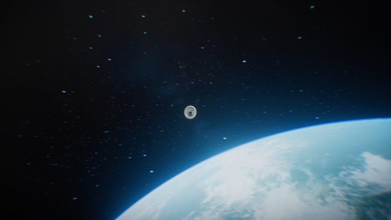 Artist interpretation of Lockheed Martin's Mars Sample Return lander resting on the Martian surface with its solar arrays deployed.