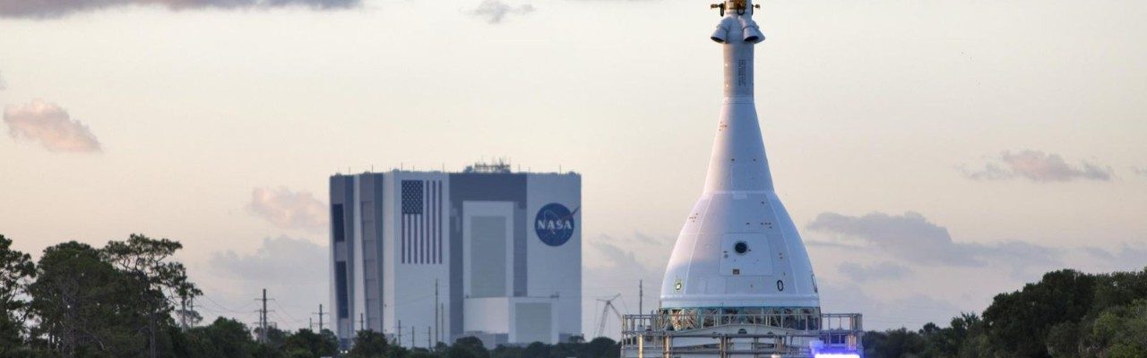 The Orion spacecraft and launch abort system for Artemis I.