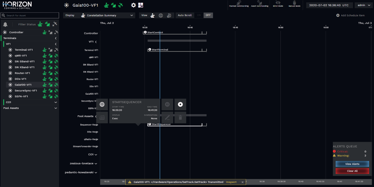 Screenshot of Horizon C2 software interface