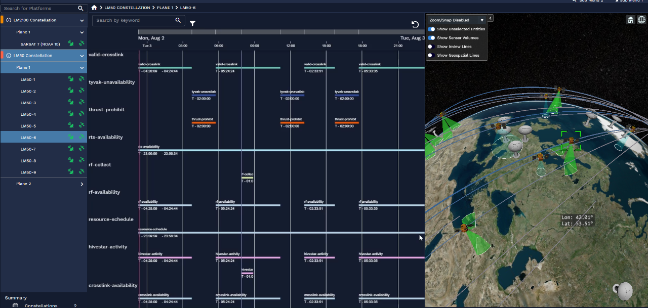 Screenshot of Compass Mission Planning Software Interface